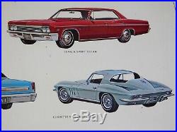 Rare Vtg 1966 Chevrolet Colors Dealership Showroom Paint Display Corvette Impala