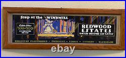 Redwood Estates, Los Gatos, Original Vintage Painting For Advertising Sign 1920s