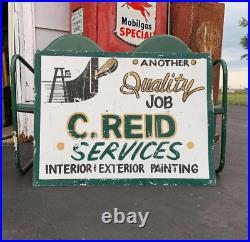 Reid Painting Services Hand Painted Sign Vintage Advertising Buffalo NY