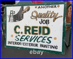 Reid Painting Services Hand Painted Sign Vintage Advertising Buffalo NY