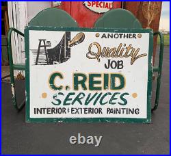 Reid Painting Services Hand Painted Sign Vintage Advertising Buffalo NY