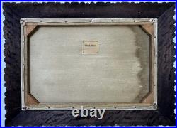 René Magritte (Handmade) Oil On Canvas Signed & Stamped Framed painting, Vtg Art