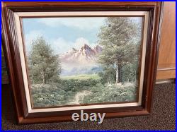 Richard DeLino Original Oil Painting Landscape Framed Signed Artwork Vintage