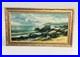 Roberton Oil Painting Seascape Ocean Beach Large 56 X32 Framed Signed Vtg