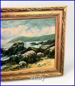 Roberton Oil Painting Seascape Ocean Beach Large 56 X32 Framed Signed Vtg Roberton Oil Painting Seascape Ocean Beach Large 56 X32 Framed Signed Vtg