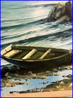 Roberton Oil Painting Seascape Ocean Beach Large 56 X32 Framed Signed Vtg Roberton Oil Painting Seascape Ocean Beach Large 56 X32 Framed Signed Vtg