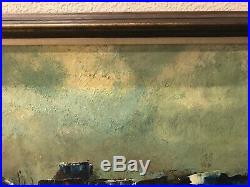 Roger Holt Vintage Modernist Expressionist Abstract Landscape Oil Painting