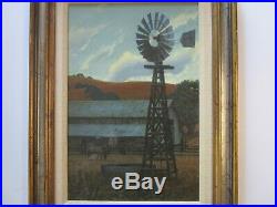 Ron Grauer Painting American Regionalism Landscape Old Farm Realism Vintage Oil