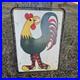 Rooster Vintage Hand Painted Two Sided Sign From Store Front