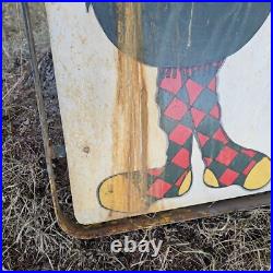 Rooster Vintage Hand Painted Two Sided Sign From Store Front