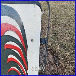 Rooster Vintage Hand Painted Two Sided Sign From Store Front