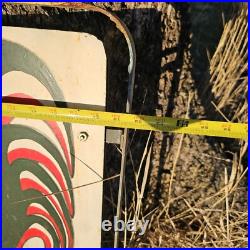 Rooster Vintage Hand Painted Two Sided Sign From Store Front