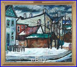 Ross Robertshaw (1919-1979) Canadian Listed Vintage Oil/Board Toronto Darwin St