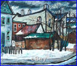 Ross Robertshaw (1919-1979) Canadian Listed Vintage Oil/Board Toronto Darwin St