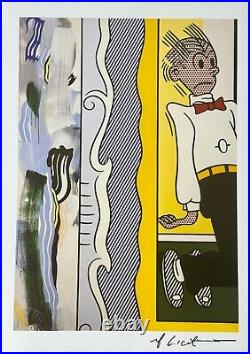 Roy Lichtenstein, Two Paintings Dogwood, 1983 Signed, Original Vintage Print