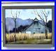 Rustic Barn Farm Oil Painting Country Landscape Signed Lovejoy 1983 16x20 Vintag
