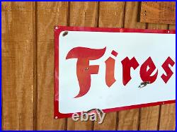 Rusty FIRESTONE VINTAGE sty Hand Painted Metal SIGN TIRES CAR TRUCK AUTO OIL GAS