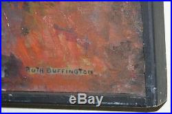 Ruth Buffington Abstract Oil Painting MID Century Modern Modernism Vintage