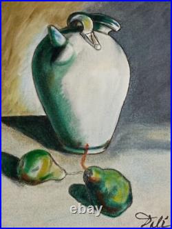 SALVADOR DALI OIL ON CANVAS PAINTING Signed And Stamped Vtg Art