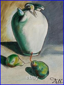 SALVADOR DALI OIL ON CANVAS PAINTING Signed And Stamped Vtg Art