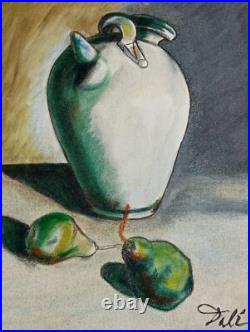 SALVADOR DALI OIL ON CANVAS PAINTING Signed And Stamped Vtg Art