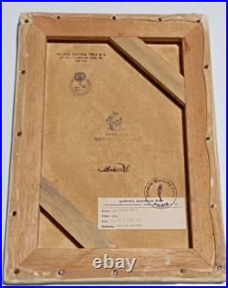 SALVADOR DALI OIL ON CANVAS PAINTING Signed And Stamped Vtg Art