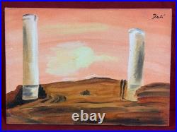 SALVADOR DALÍ oil painting on canvas, vtg stamped signed