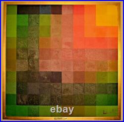 SOL LEWITT Original Vintage Signed Abstract Conceptual Modern Acrylic Painting