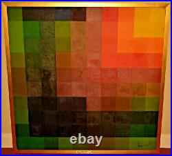 SOL LEWITT Original Vintage Signed Abstract Conceptual Modern Acrylic Painting