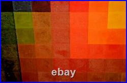 SOL LEWITT Original Vintage Signed Abstract Conceptual Modern Acrylic Painting