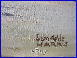 Sam Hyde Harris Vintage Original Signed California Desert Landscape Oil Painting