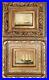 Set Of 2 Vintage H. Parker Tall Ship Oil Paitings Gold Gilded Signed COA
