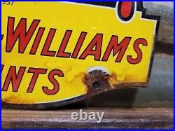 Sherwin Williams Vintage Porcelain Sign Hardware Paint Can Cover The Earth Gas