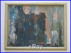 Signed 1960's Modernism Painting Abstract Expressionism Mystery Artist Vintage