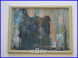 Signed 1960's Modernism Painting Abstract Expressionism Mystery Artist Vintage