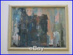 Signed 1960's Modernism Painting Abstract Expressionism Mystery Artist Vintage