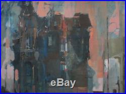 Signed 1960's Modernism Painting Abstract Expressionism Mystery Artist Vintage