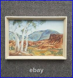 Signed Rc Ellis Vintage Albert Namatjira / Hermannsburg Watercolour Painting