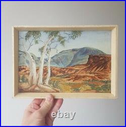 Signed Rc Ellis Vintage Albert Namatjira / Hermannsburg Watercolour Painting