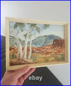 Signed Rc Ellis Vintage Albert Namatjira / Hermannsburg Watercolour Painting