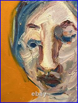Signed Vintage Abstract Impressionist Modernist Figure Portrait Study Painting