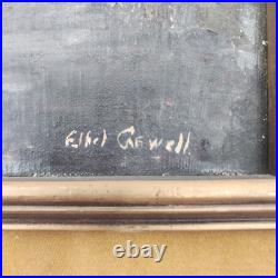 Signed Vintage Original Oil Painting Birch Forest Stream Landscape Art Framed