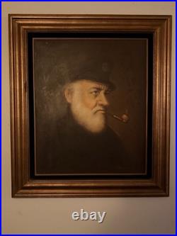 Signed Vintage Sea Captain Oil Painting