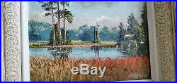 Signed vintage Florida Highwaymen Painting Sam- S, Newton Florida Backcountry