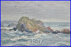 Small Vintage Ogunquit, Maine Impressionist Oil Seascape Painting, Signed