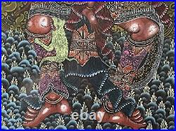 Stunning! Custom Framed Balinese Batuan Paintings, Signed, Vintage 1968-1969