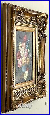 Stunning Vintage Original Oil On Media Still a Life Painting Signed & Framed