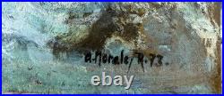 Surrealist Signed Armando Morales Vintage Mythological Sea God Neptune Painting
