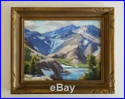 Taylor Lynde Landscape Glacier Lake Montana Oil Painting Vintage Plein Air Frame