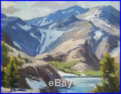 Taylor Lynde Landscape Glacier Lake Montana Oil Painting Vintage Plein Air Frame